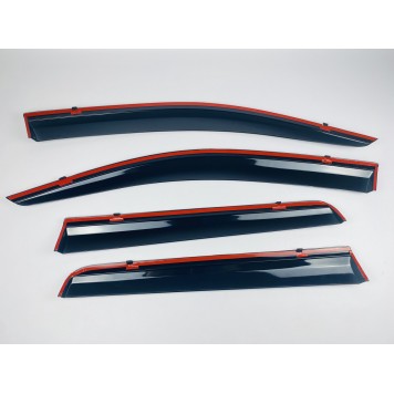 Дефлектори вікон Mitsubishi Outlander 2012-2020 з нерж. хром полоскою-6